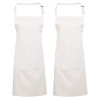 Latzschürzen mit Taschen mit ZWEI Stickpositionen