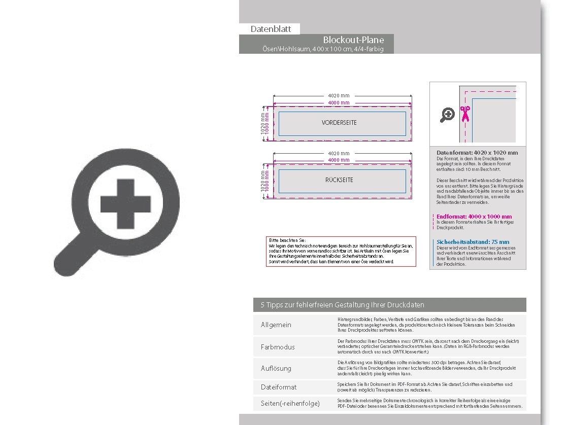 Product Bild hochwertige_blockout-plane_400_x_100_cm__4_4-farbig_bedruckt____sen_im_abstand_von_50_cm_links_und_rechts