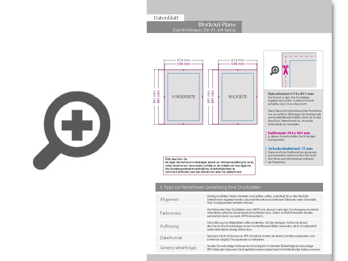 Product Bild hochwertige_blockout-plane_din_a1_(59_4_x_84_1_cm)__4_4-farbig_bedruckt____sen_im_abstand_von_50_cm_rundum