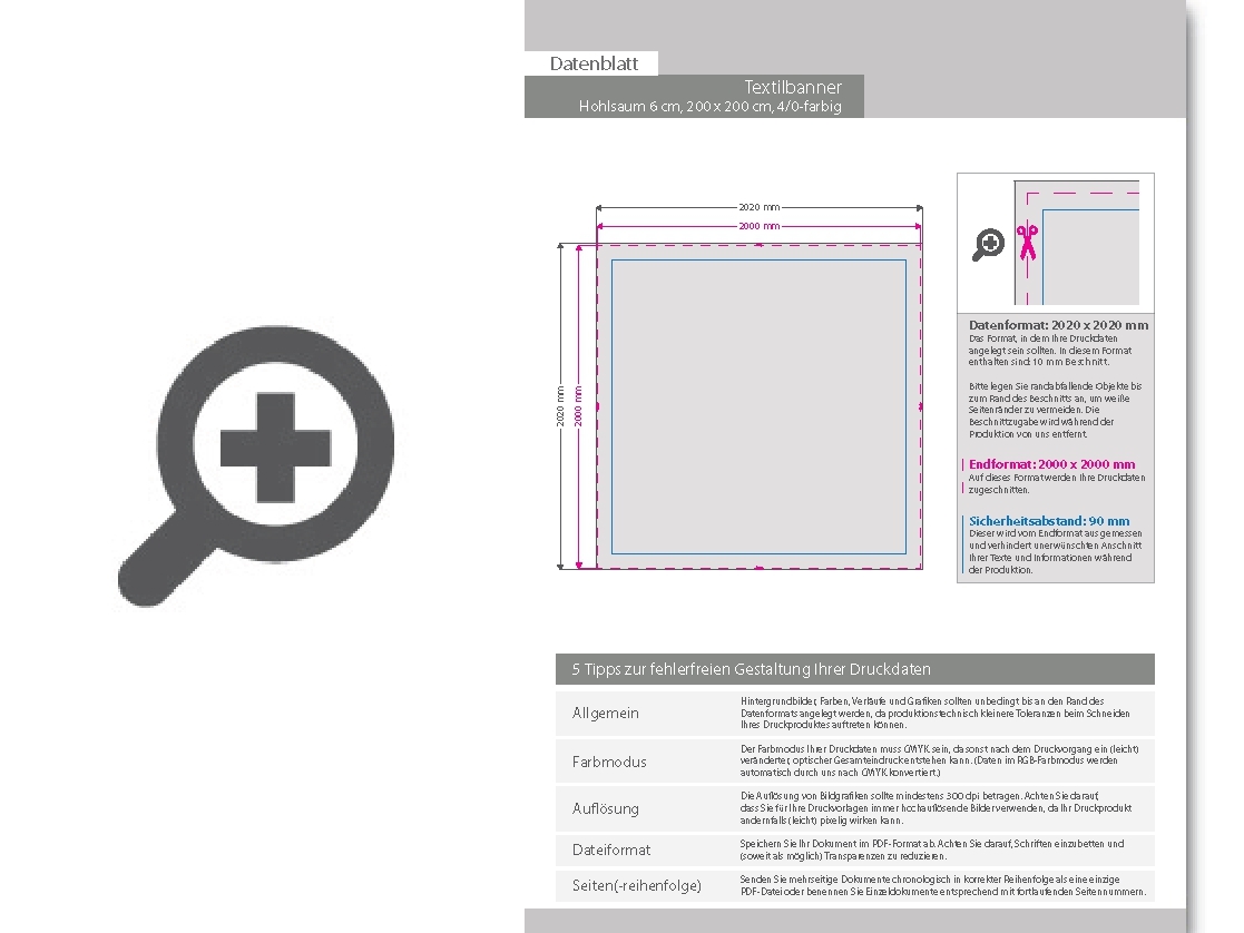 Product Bild hochwertige_stoff-banner_200_x_200_cm__4_0-farbig_bedruckt__hohlsaum_links_und_rechts_(durchmesser_hohlsaum_6_0_cm)